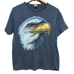 Bald Eagle Dark Gray Bird Of Prey Delta T-Shirt Adult Medium Vintage Wildlife‎